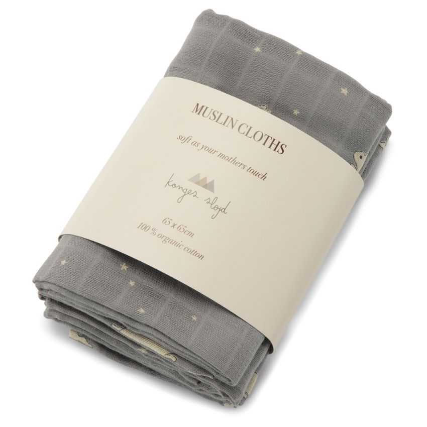 Konges Sløjd - 3er Set Muslin Swaddle Bonne Nuit