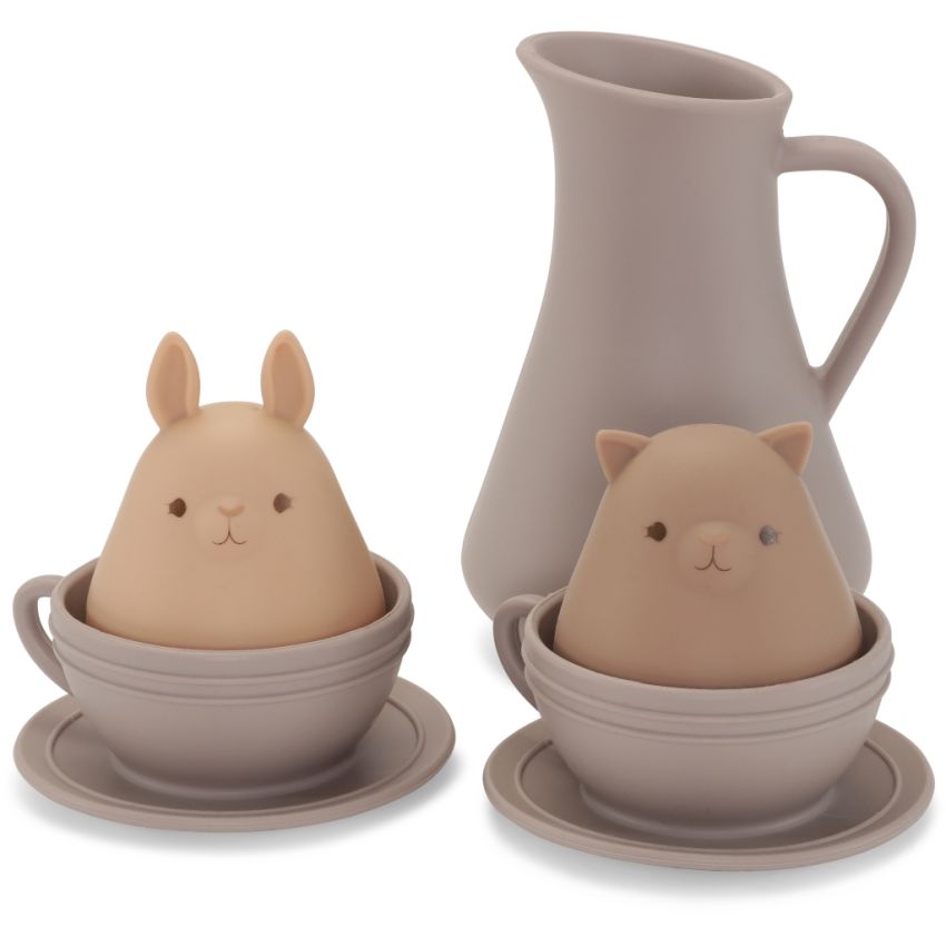 Konges Sløjd - Badespielzeug Set Teezeit mit Tierchen Lilac