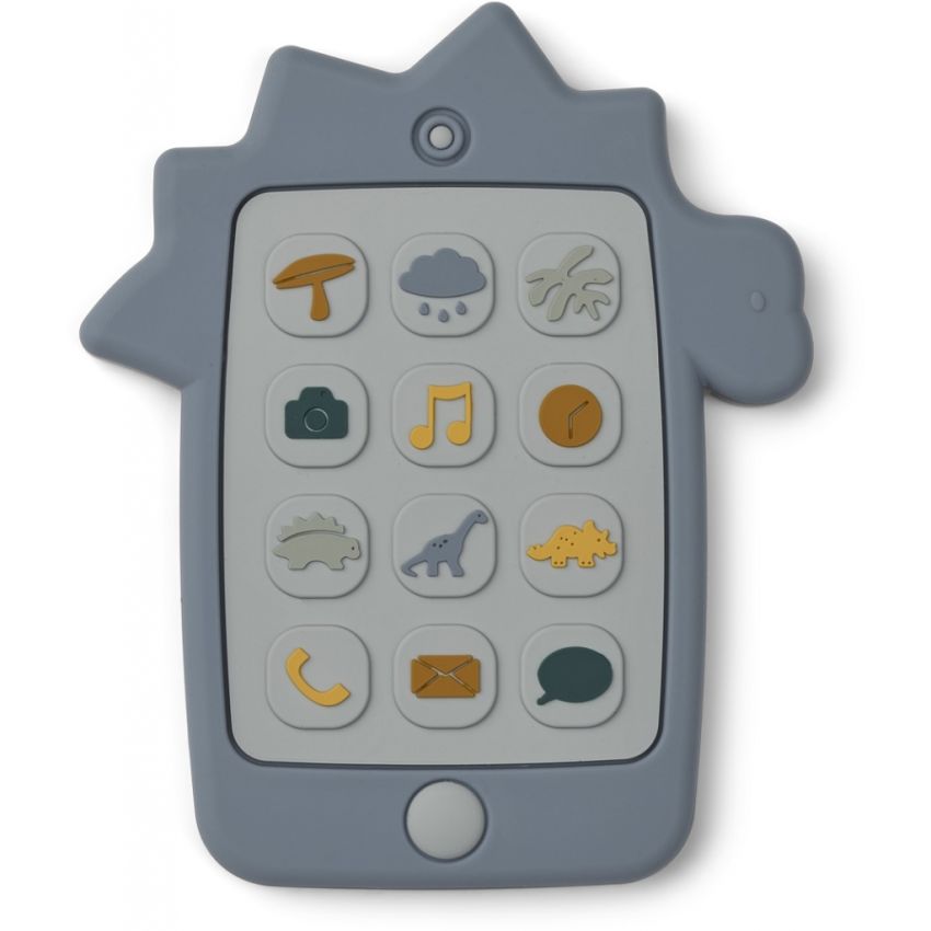 LIEWOOD - Kau- Greifling Thomas Mobile Phone Dino Blue Wave