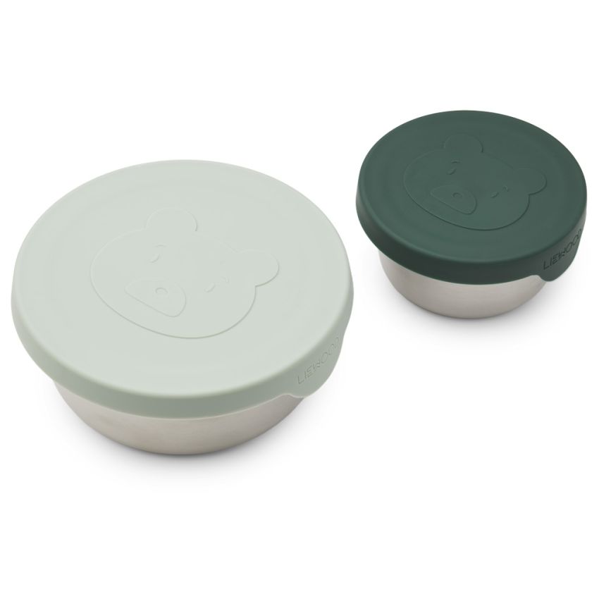LIEWOOD - Fiby Snackbox Set Bear Mint - Garden Green