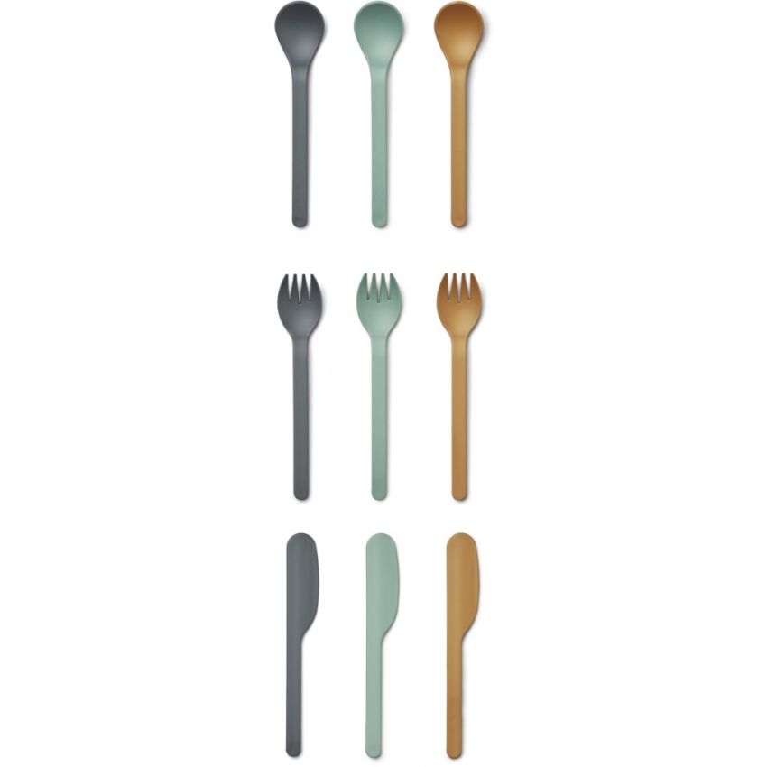 LIEWOOD - Ryan Besteckset Whale Blue Mix