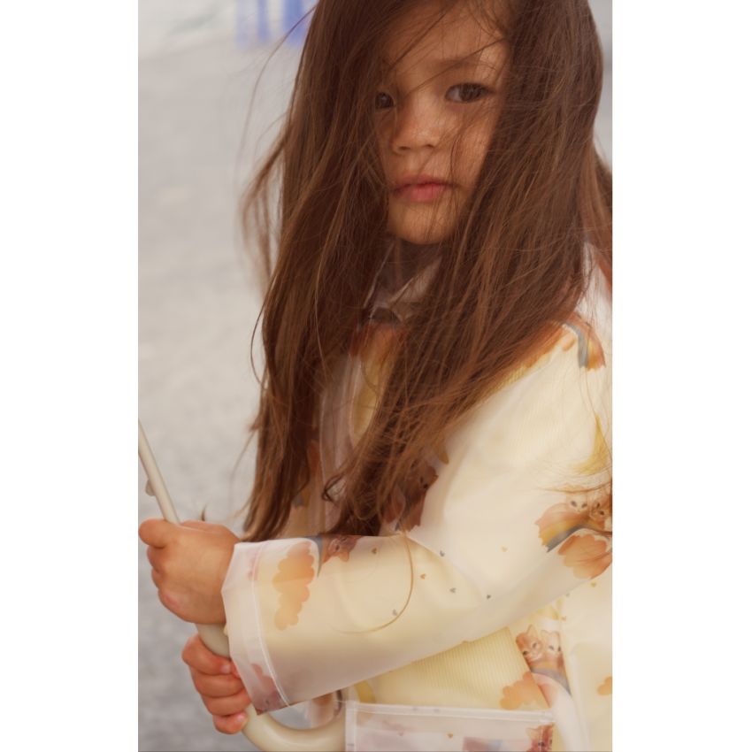 Konges Sløjd - Regenmantel Poncho Regenbogen Kätzchen