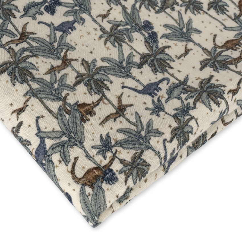 Konges Sløjd - XL Muslin Swaddle Dino Blue