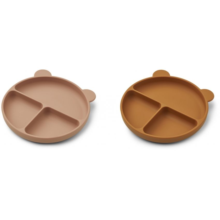 LIEWOOD - Merrick Menü- Teller Set Dark Rose - Mustard