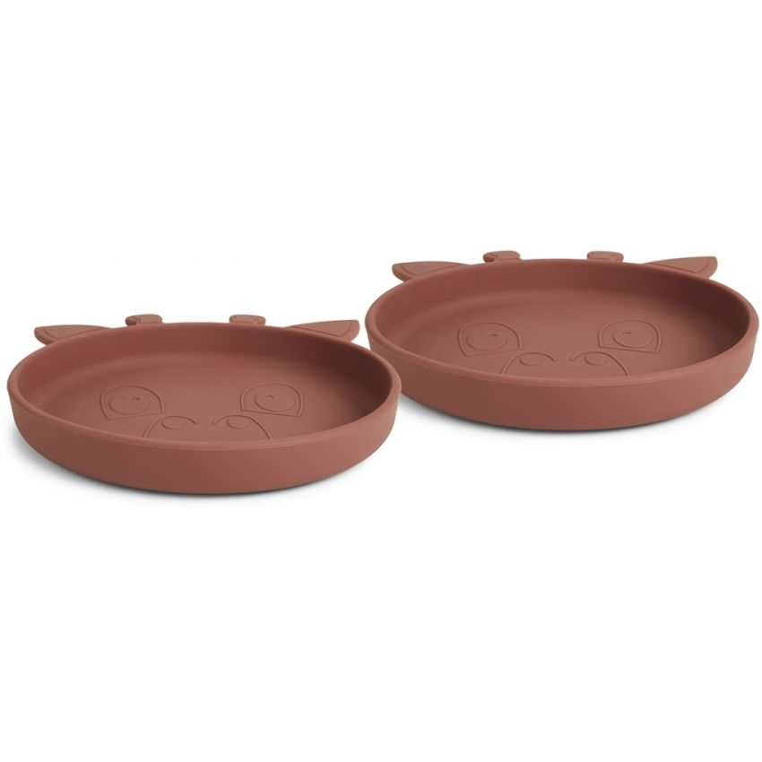 nuuroo - Akila Silikon Tellerset Giraffe Mahogany