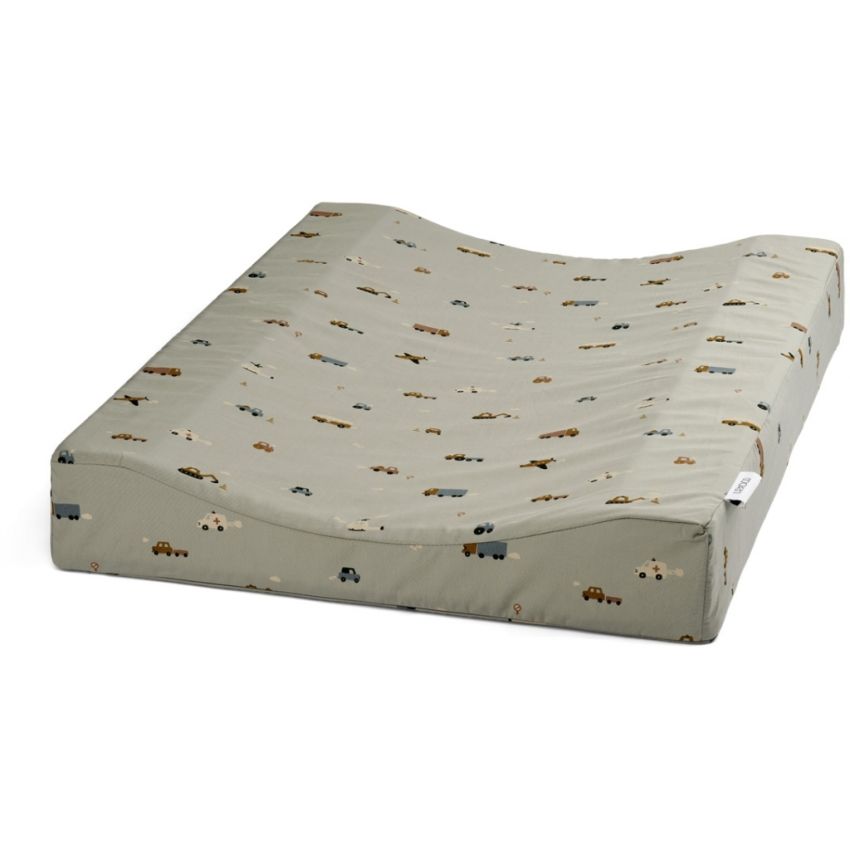 LIEWOOD - Wickelmatte Fritz Fahrzeuge - Dove Blue