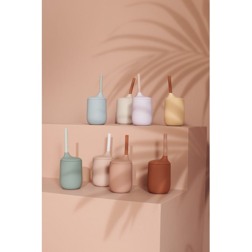 LIEWOOD - Ellis Strohhalm Becher Set Mist - Surf Blue