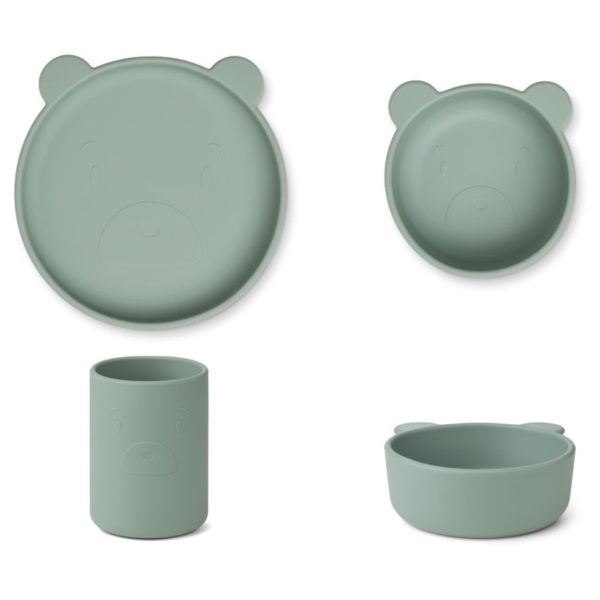 LIEWOOD - Cyrus Silikon Schalen Set Bear Peppermint