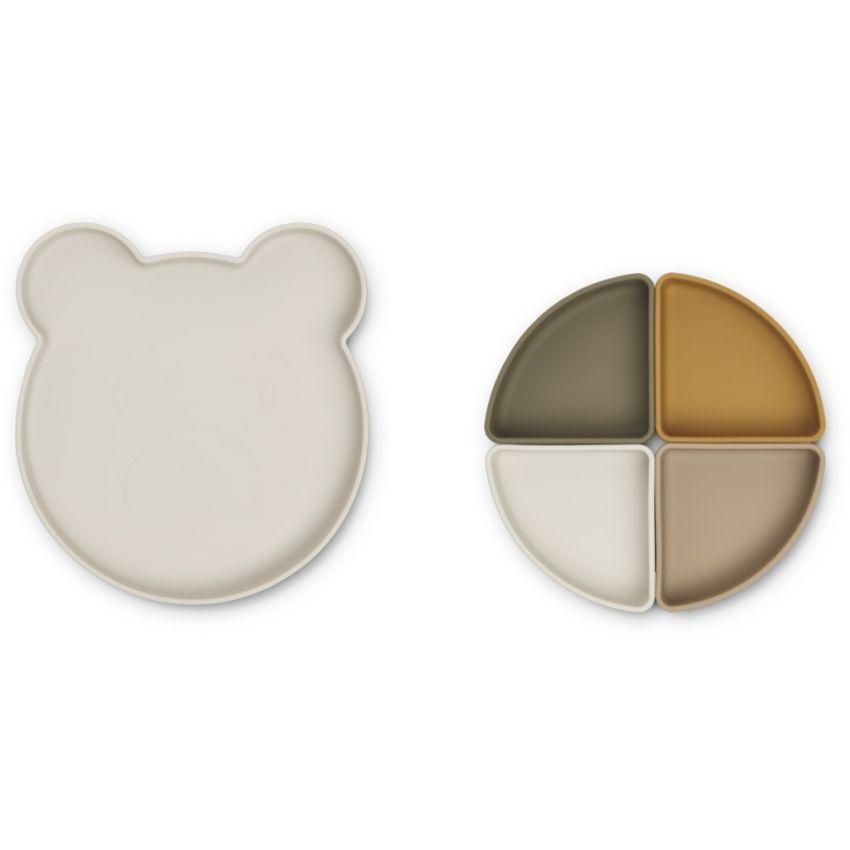 LIEWOOD - Arne Silikon Menü Snackteller Mr Bear Sandy Mix