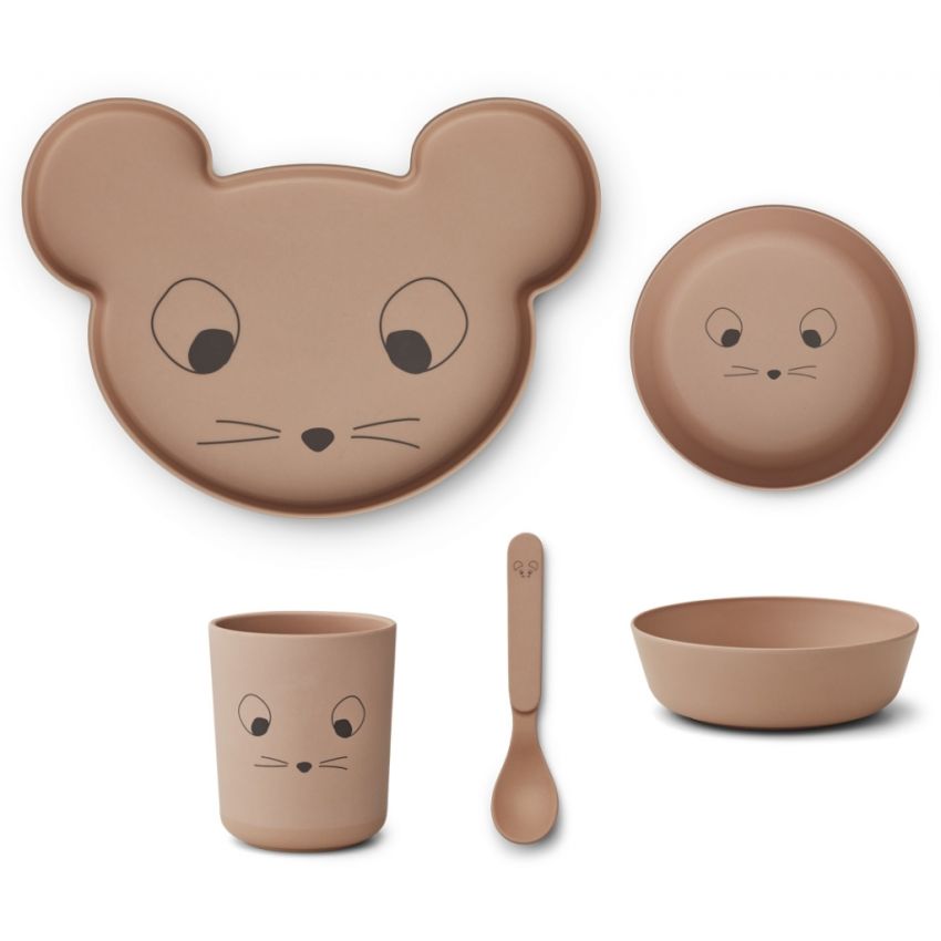 LIEWOOD - Brody Geschirrset 4tlg Mouse Pale Tuscany