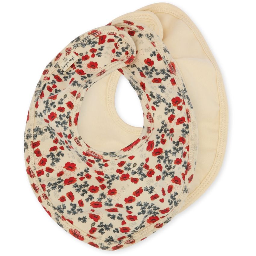 Konges Sløjd - 2er Set Bandana Lätzchen Mohnblume