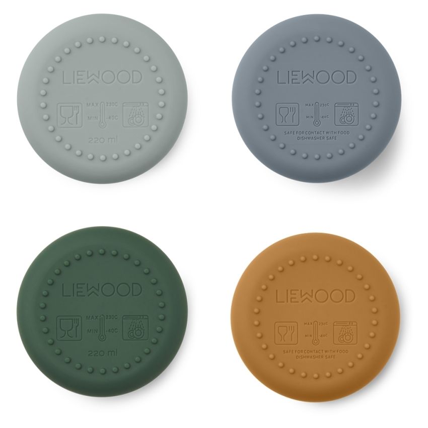 LIEWOOD - Ethan Becher 4er Set Dino Blue Mix