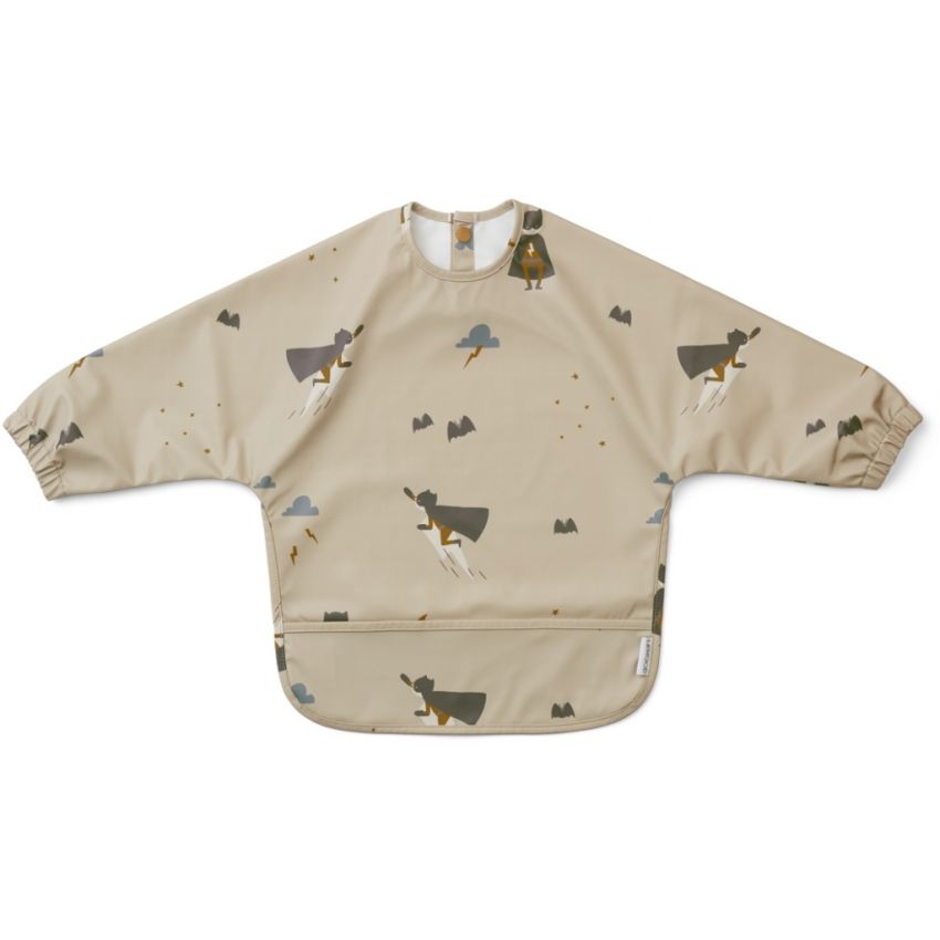 LIEWOOD - Merle Lätzchen Langarm Superhero Dune