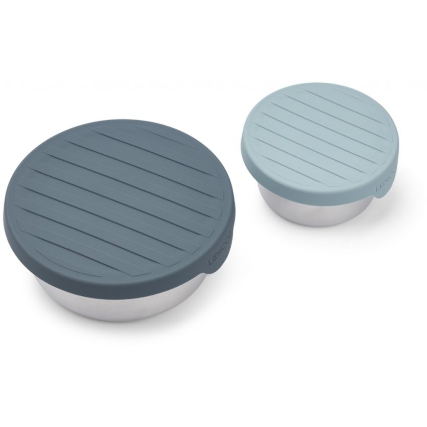 LIEWOOD - Fiby Snackbox Set Sea Blue - Whale Blue