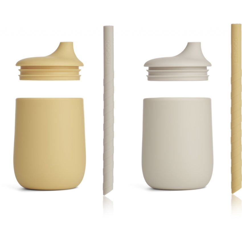 LIEWOOD - Ellis Strohhalm Becher Set Jojoba - Sea Shell