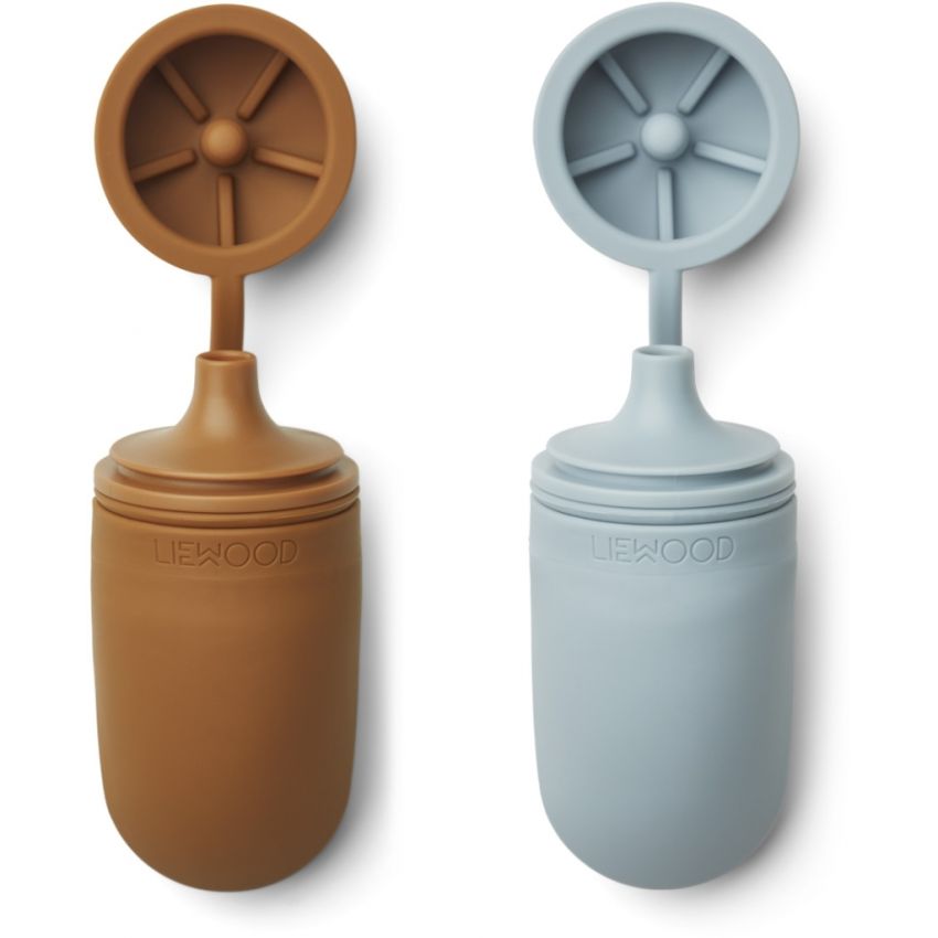 LIEWOOD - Tanya Smoothie Quetschflaschen Mustard Blue Mix