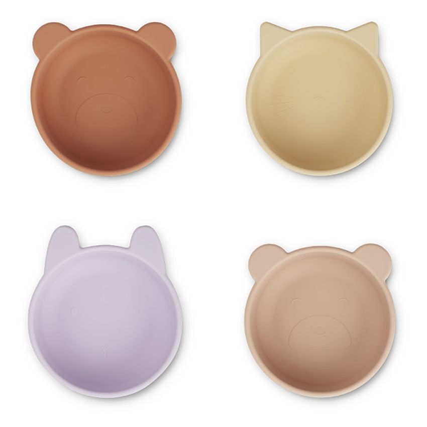 LIEWOOD - Silikon Schalen Set Iggy Light Lavener Multi Mix