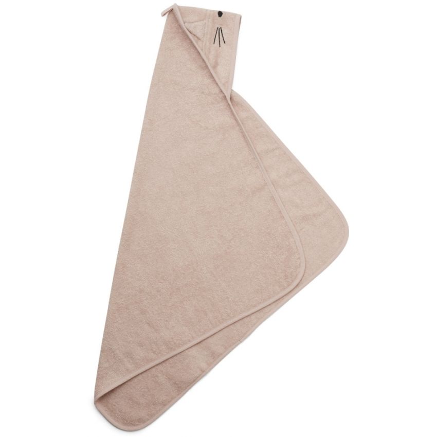 LIEWOOD - Augusta Kapuzen Badetuch Cat Rose (Grösse Kleinkind)