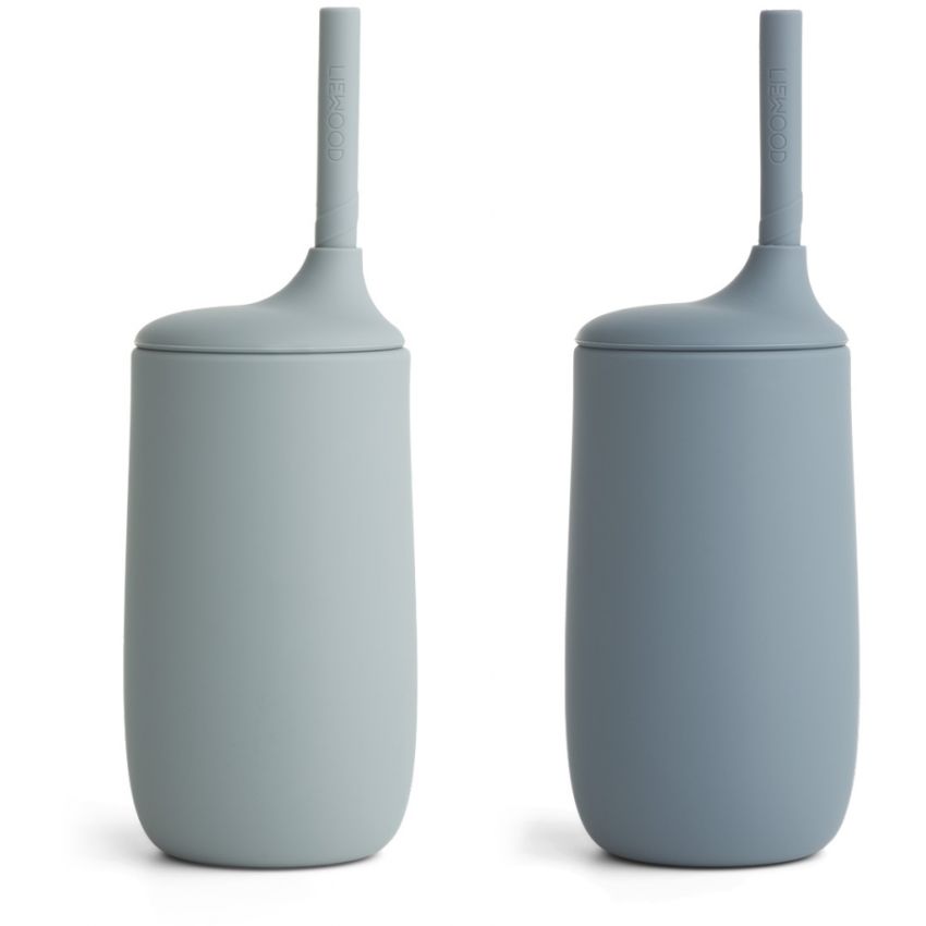 LIEWOOD - Dylan Strohhalm Becher Set  Blue Mix