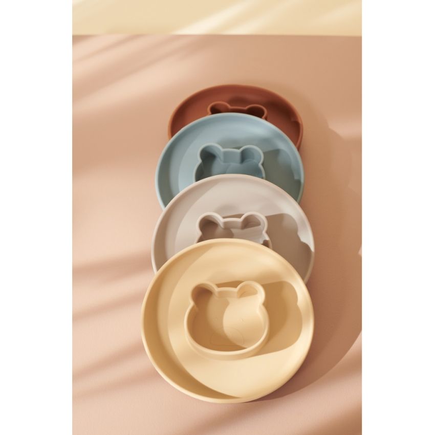 LIEWOOD - Gordon Silikon Schalen Set Sea Blue Mustard Mix