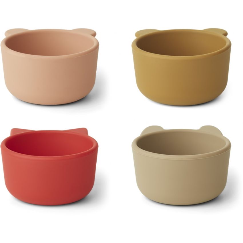 LIEWOOD - Malene Silikon Schalen Set Apple Red Multi Mix