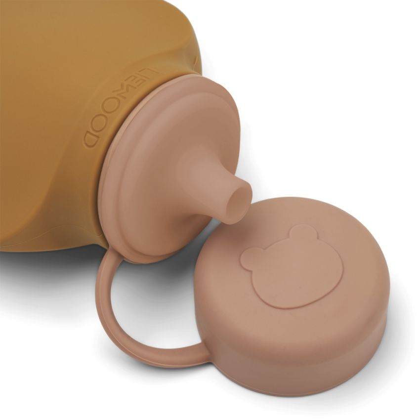 LIEWOOD - 2er Set Smoothie Quetschflasche Mustard / Dark Rose