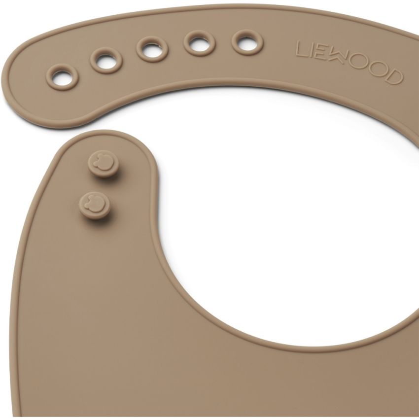 LIEWOOD - 2er Set Ilana extralang Lätzchen Caramel - Oat