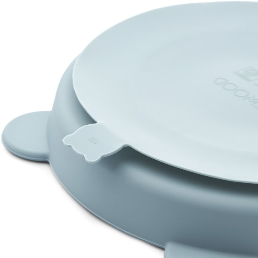 LIEWOOD - 2er Set Menü Saugnapfteller Set Blue Mix