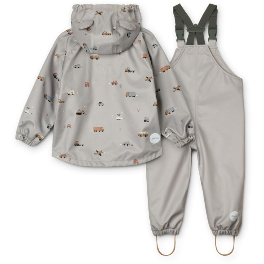 LIEWOOD - Dakota Softshell Regenbekleidungsset Fahrzeuge Dove Blue