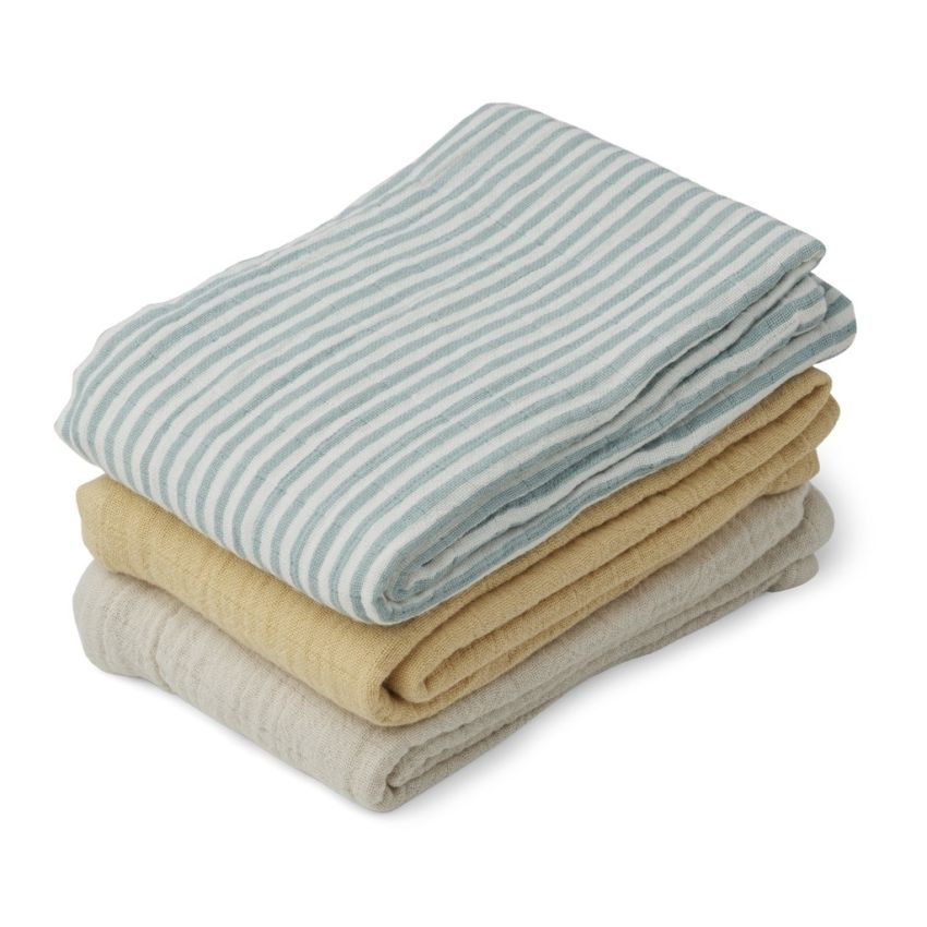 LIEWOOD - Muslin Set Line Sea Blue Stripe Mix