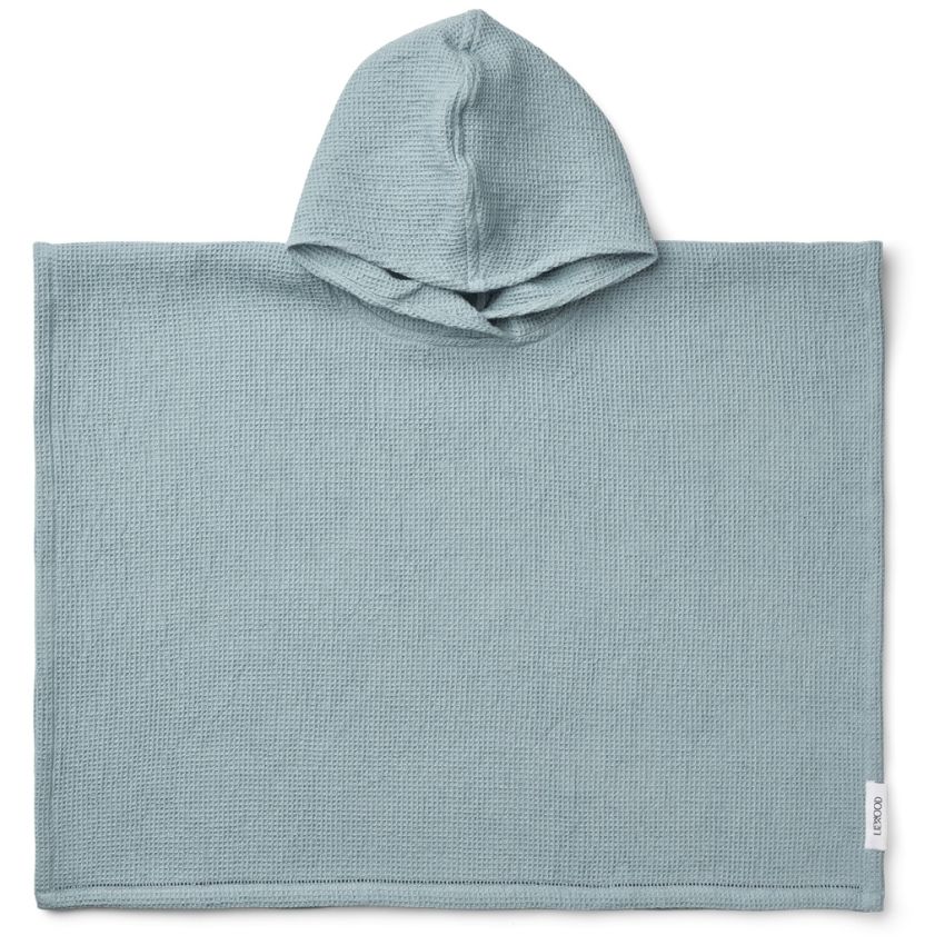 LIEWOOD - Paco Poncho Waffelstoff Uni Sea Blue