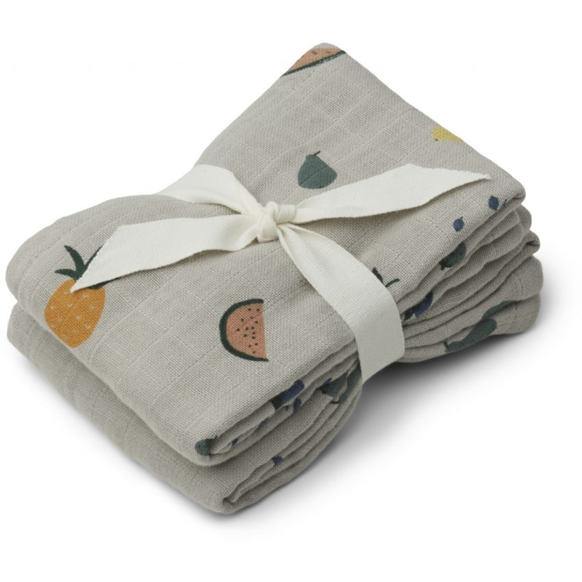 LIEWOOD - Muslin Set Lewis Fruit Dove Blue