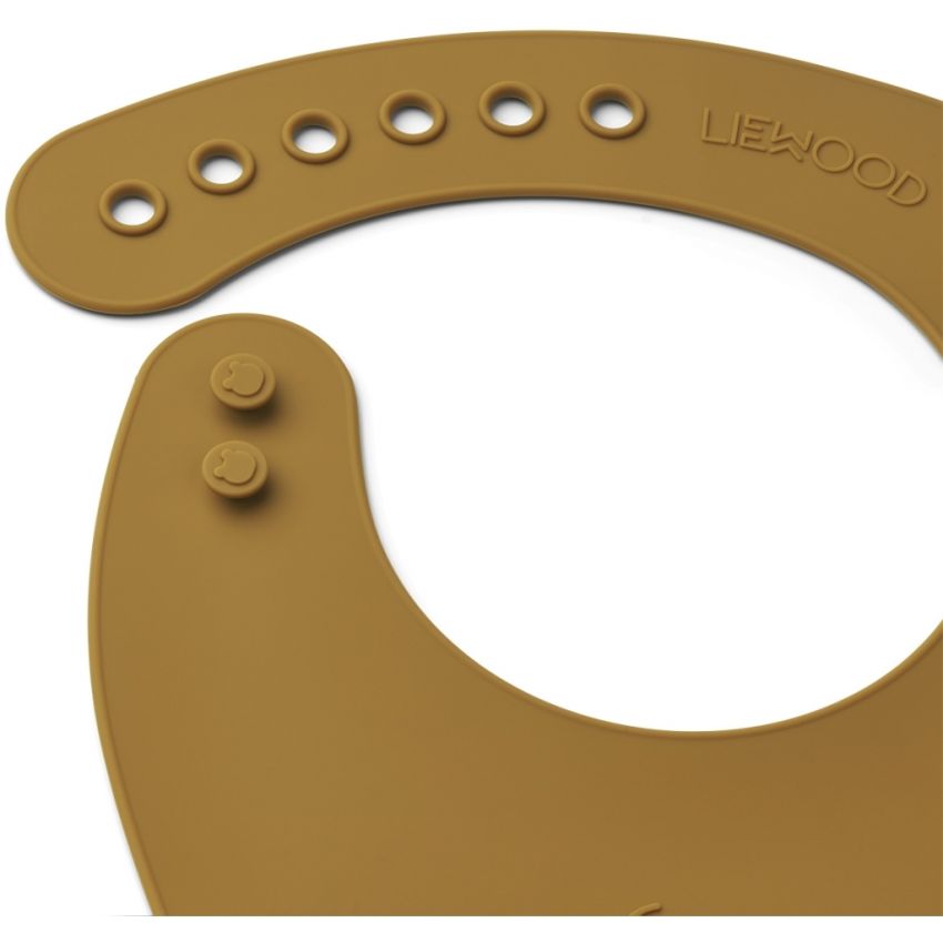 LIEWOOD - Tilda Silikonlätzchen Set Mr Bear Golden Caramel Sandy