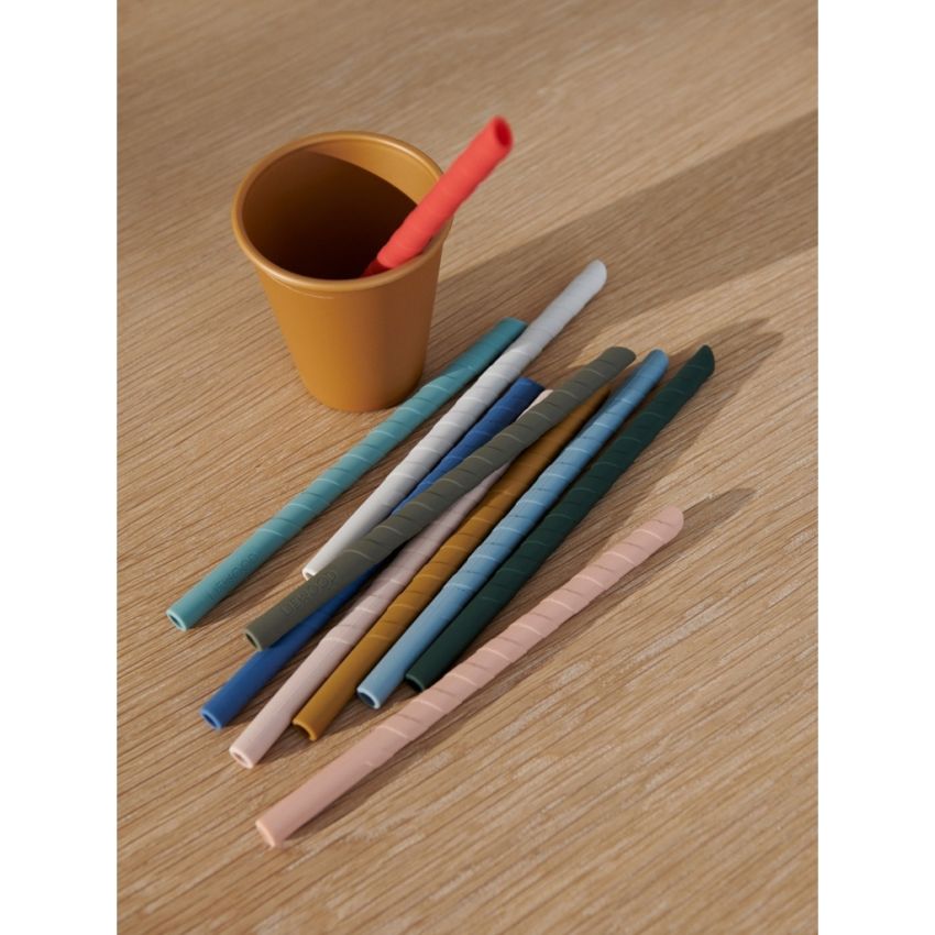 LIEWOOD - Timoti Set Silikon Trinkhalme Multi Mix