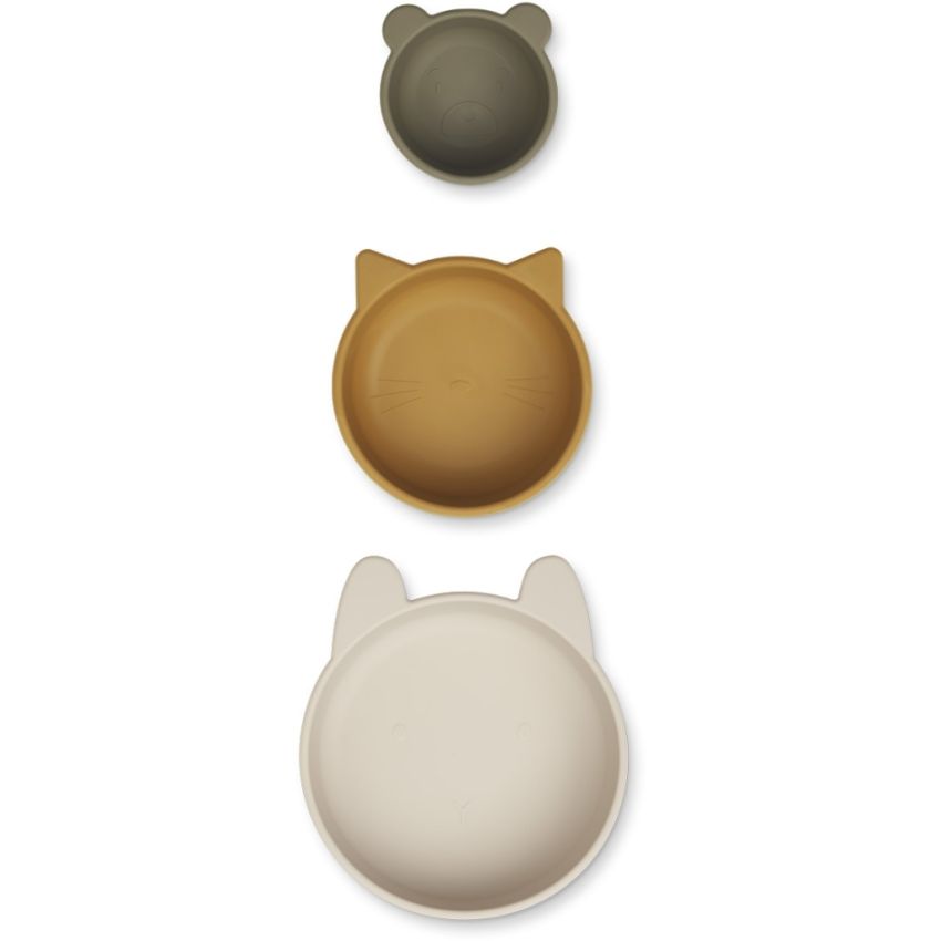 LIEWOOD - Silikon Schalen Set Eddie Dandy / Khaki