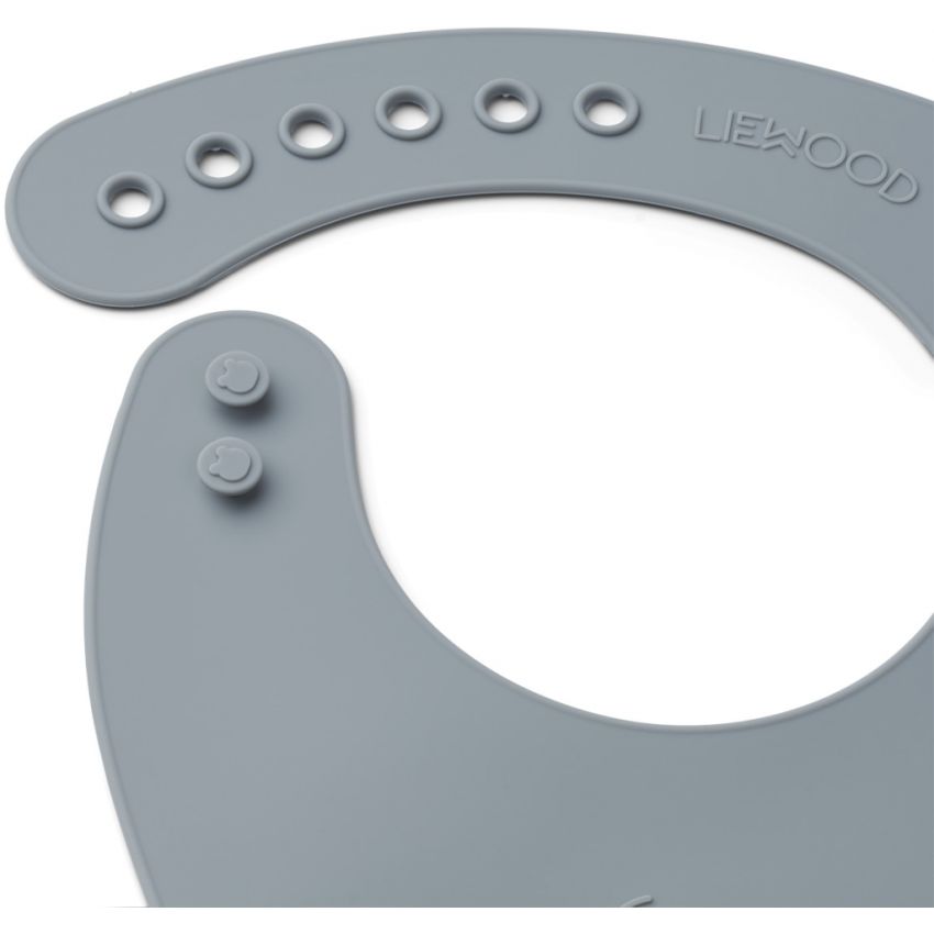 LIEWOOD - Tilda Silikonlätzchen Set Mr Bear Khaki Blue Fog