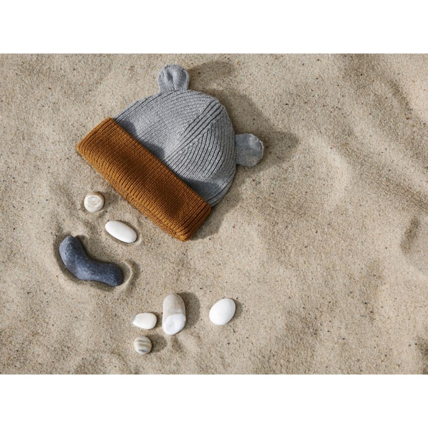 LIEWOOD - Gina Beanie Grey Melange - Caramel