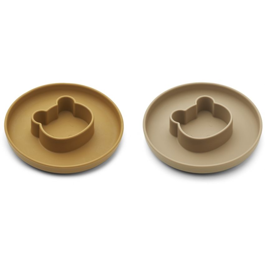 LIEWOOD - Gordon Silikon Schalen Set Mr Caramel - Oat