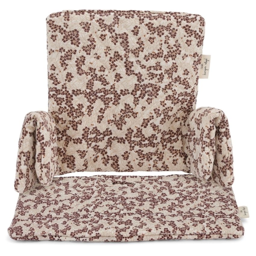 Konges Sløjd - Kissen für Hochstuhl Leaves Dark Red