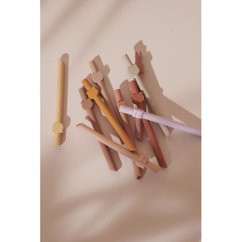 LIEWOOD - Badu Silikon Trinkhalme Set Rose multi Mix