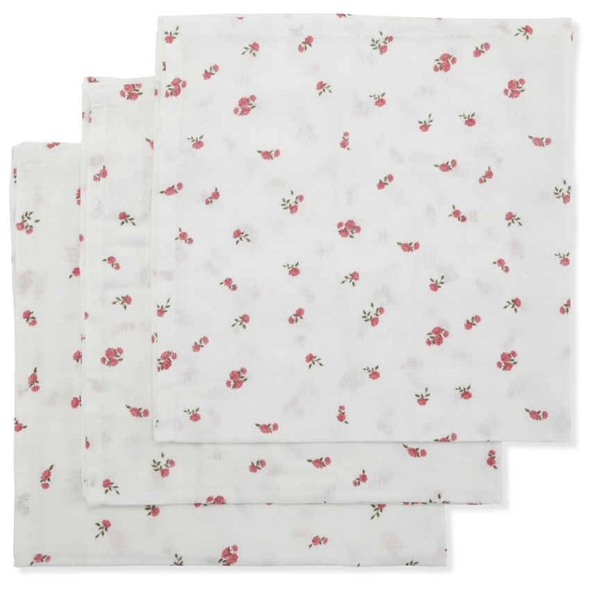 Konges Sløjd - 3er Set Muslin Swaddle Rose