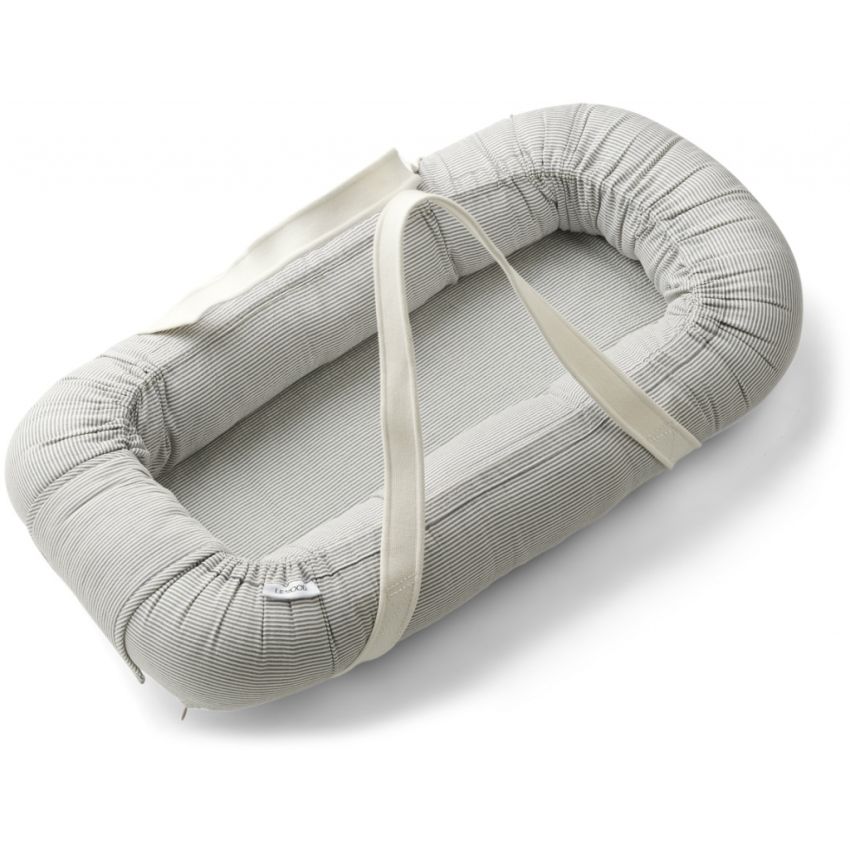 LIEWOOD - Gro Babynest Stripe Blue Wave / Creme de la Creme