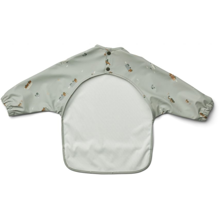 LIEWOOD - Merle Lätzchen Langarm Fahrzeuge Dove Blue