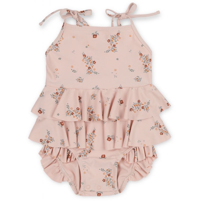 Konges Sløjd - UV Badeanzug Frill mit Träger Nostalgie Blush