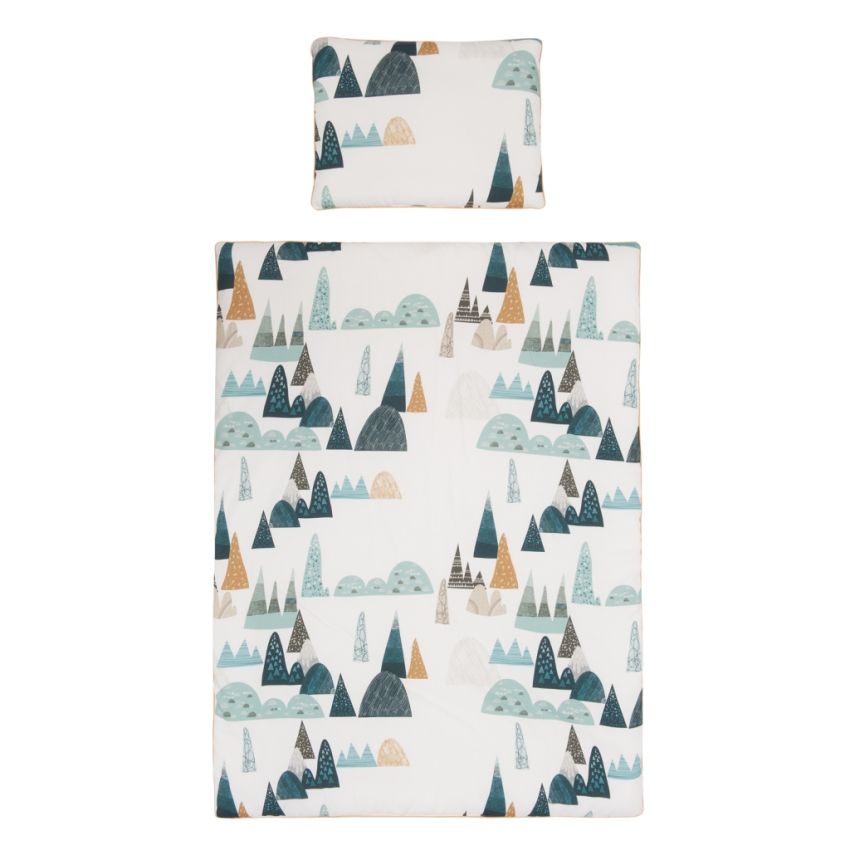 Samiboo - XL Bettset gefüttert 180 x 150cm Blue Hills