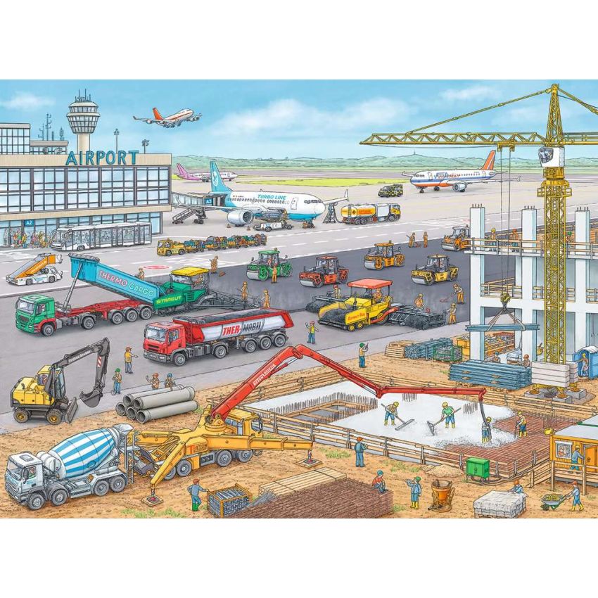 Ravensburger - Kinderpuzzle Baustelle am Flughafen