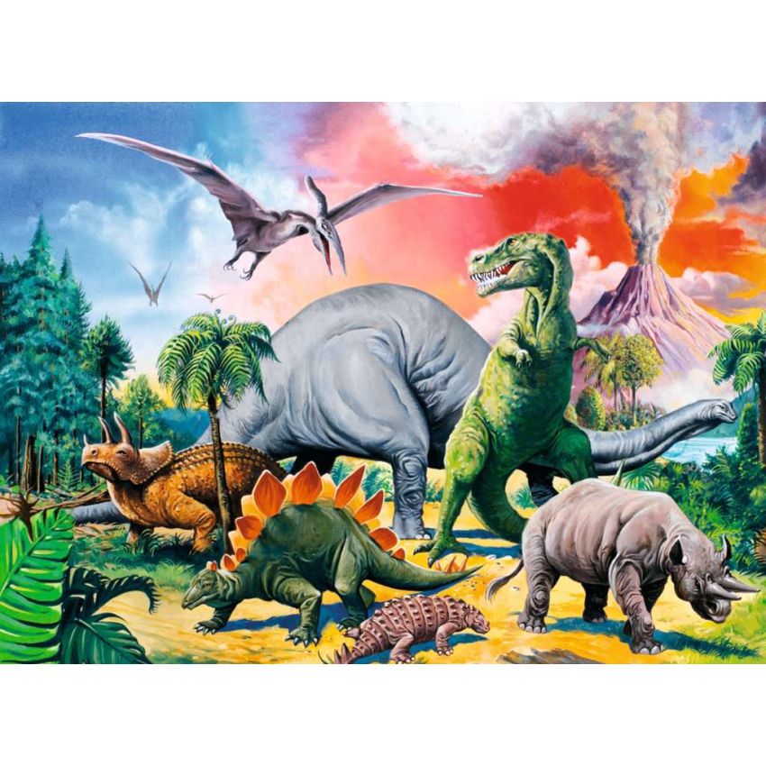 Ravensburger - Kinderpuzzle Unter Dinosauriern 100p