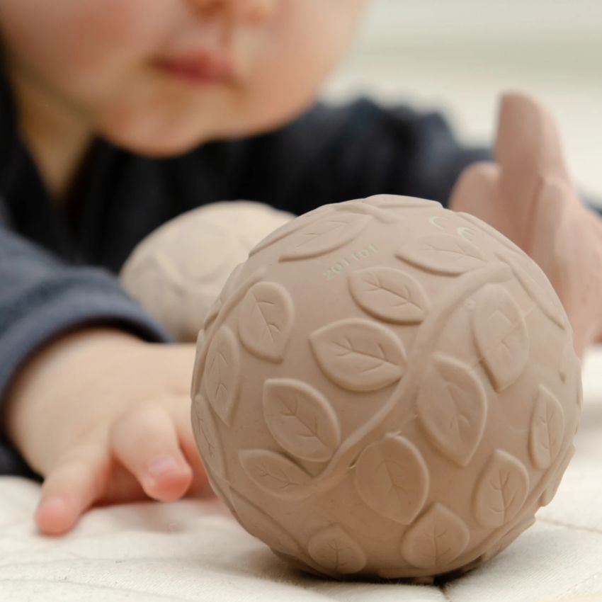 Natruba - Baby Sensorik Spielbälleset Braun-Beige