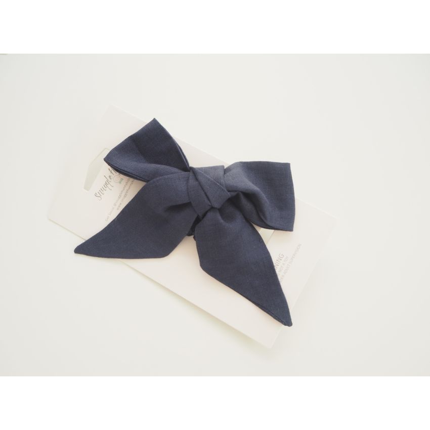 Snuggle Hunny - Leinen Haarband Navy
