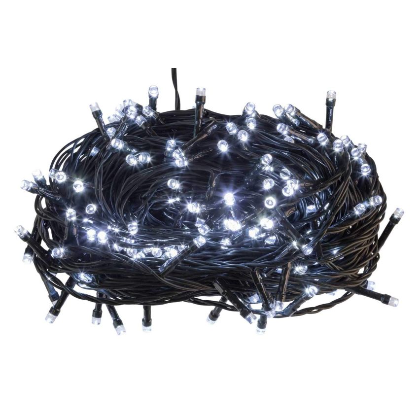 Idena - LED Lichterkette für innen und außen, 200er weiß und warm weiß